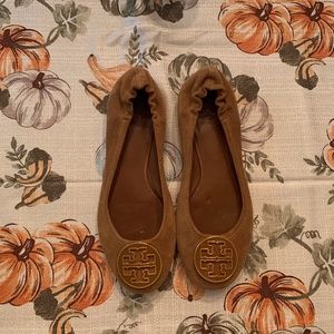 Tory Burch Brown Minnie Travel Flats